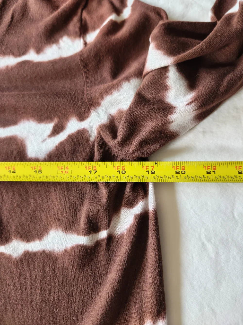 Michael Kors Women's Brown Tie-Dye V-Neck Button Cardigan Sweater Size XL